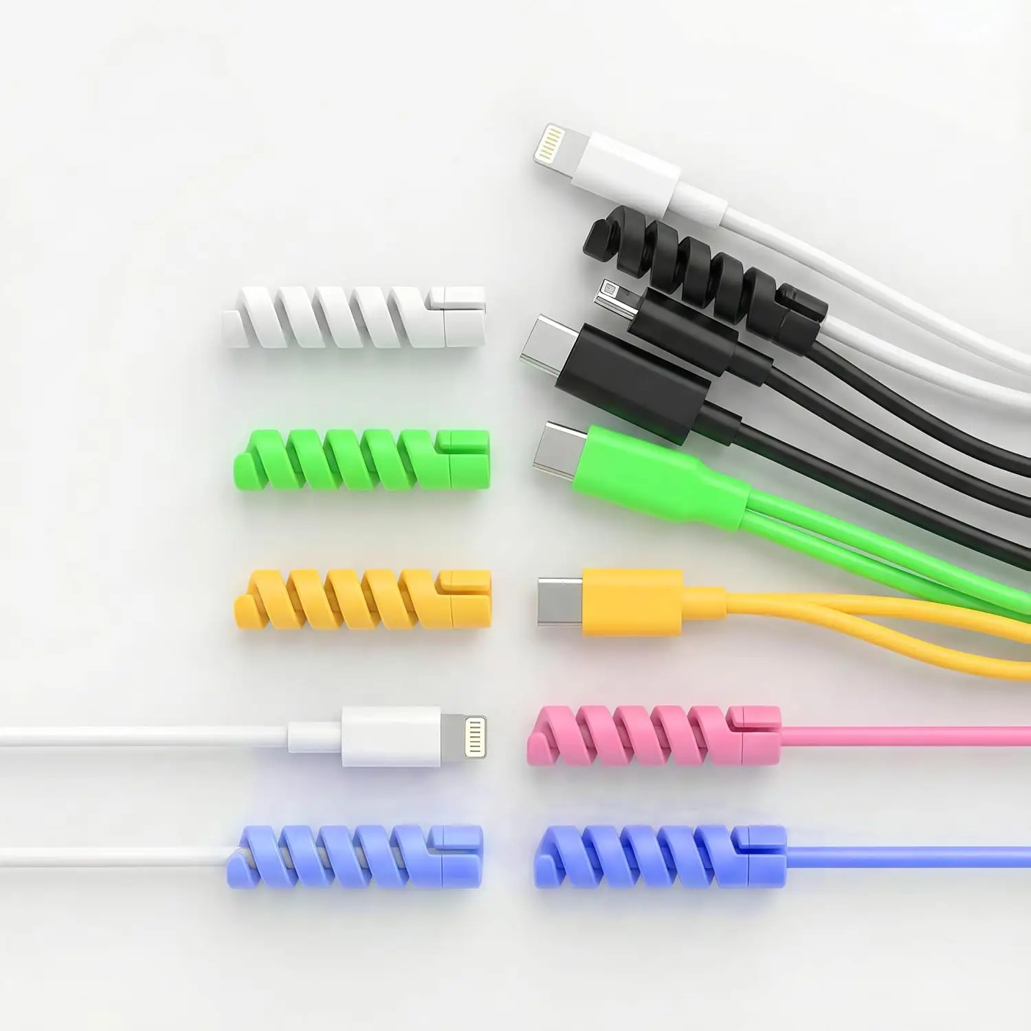 Charger Cable Protector – Set of 40 – Premium Silicone 3 cable protectors pack of 40