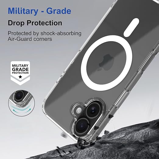 iphone 16 Anti-Yellow Magsafe Clear Transparent Cover 3 iphone 16 Anti-Yellow Magsafe Clear Transparent Cover