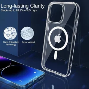 Iphone 15 Anti-Yellow Magsafe Clear Transparent Cover