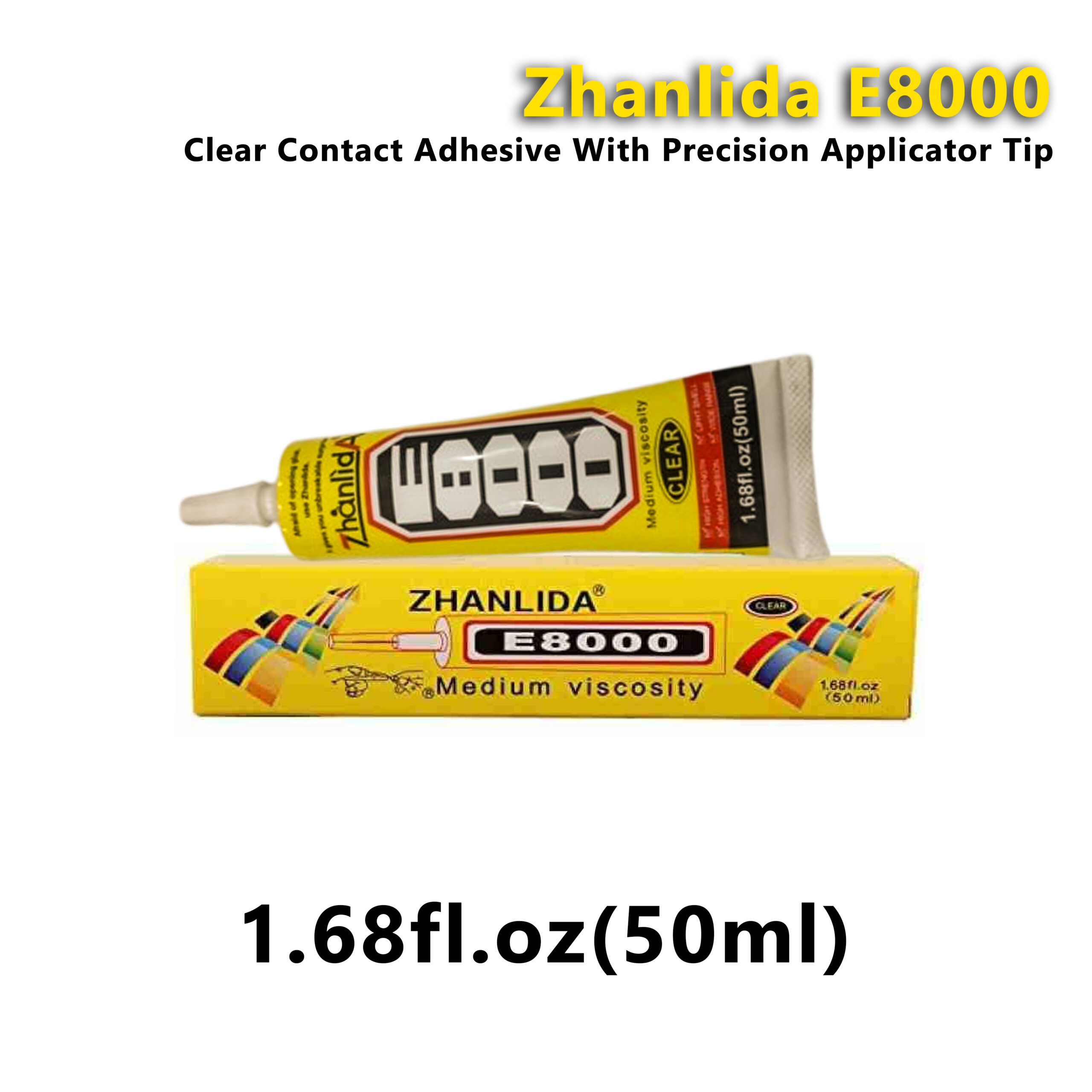 Zhanlida 50ml T-7000 Black-10 & E8000 White-5 Glue 15pcs Combo Pack 2 Zhanlida 50ml T-7000 Black-10 & E8000 White-5 Glue