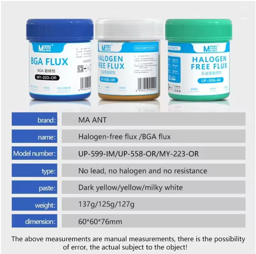 Maant Up558-Or Halogen Free Flux Paste 2 Maant My223-Or Bga Flux Paste